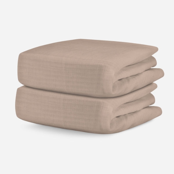 Breathable Organic Mini Crib Sheets (2 Pack, Fits SlumberTot)