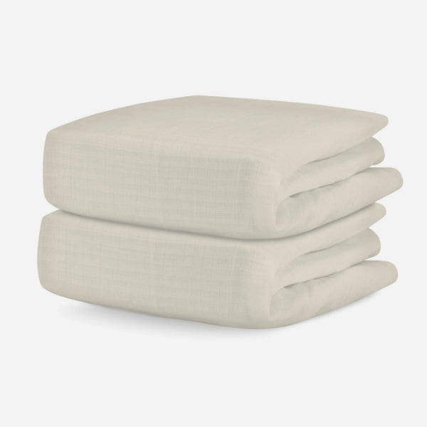 Breathable Organic Mini Crib Sheets (2 Pack, Fits SlumberTot)