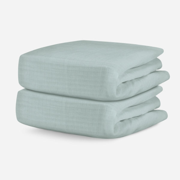 Breathable Organic Mini Crib Sheets (2 Pack, Fits SlumberTot)