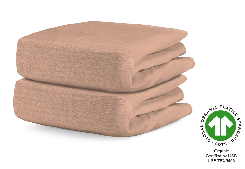 Breathable Organic Mini Crib Sheets (2 Pack, Fits SlumberTot)
