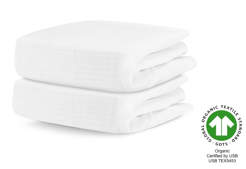 Breathable Organic Mini Crib Sheets (2 Pack, Fits SlumberTot)