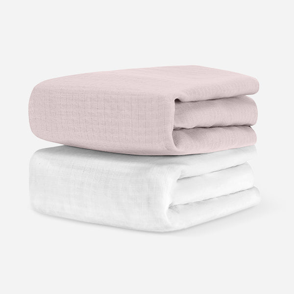 Breathable Organic Mini Crib Sheets (2 Pack, Fits SlumberTot)