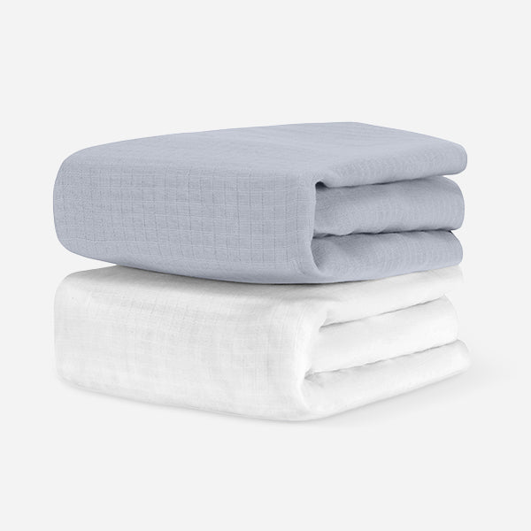 Breathable Organic Mini Crib Sheets (2 Pack, Fits SlumberTot)