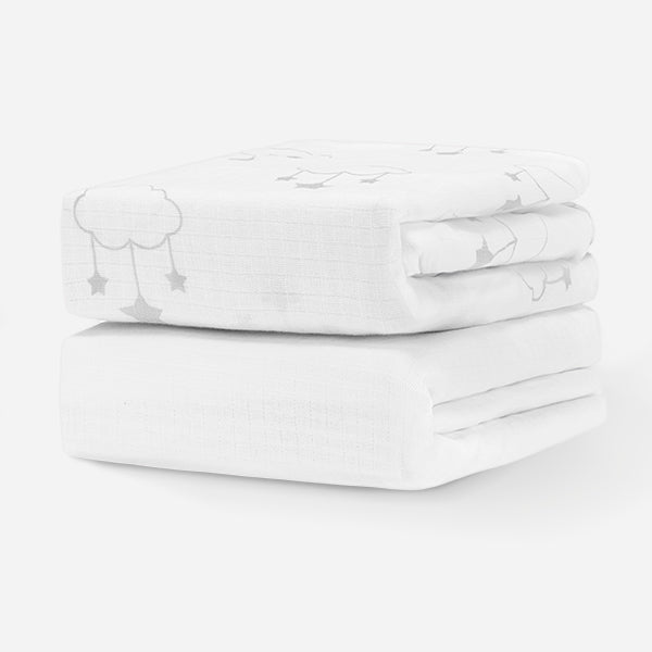 Breathable Organic Mini Crib Sheets (2 Pack, Fits SlumberTot)