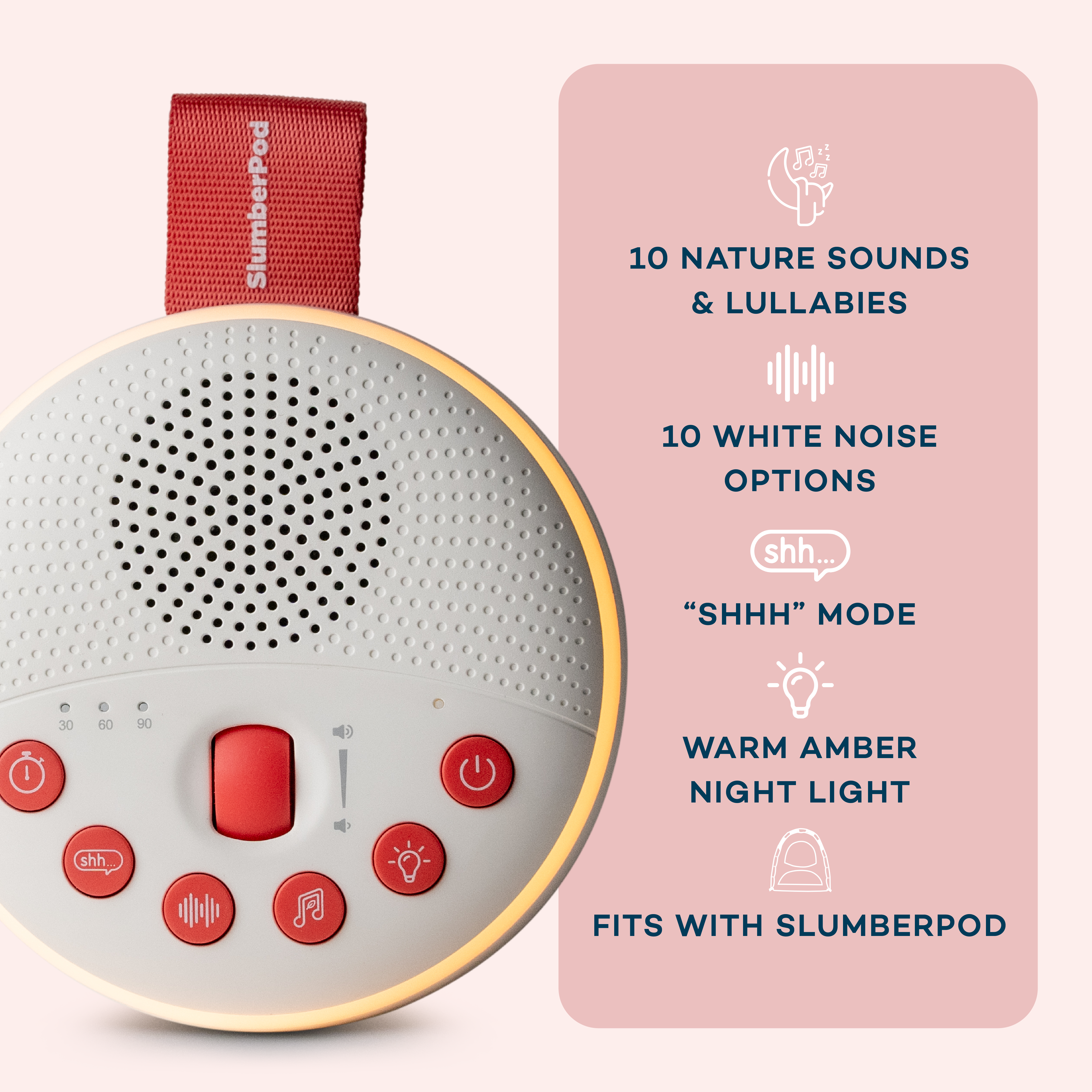 SlumberCalm Portable Sound & White Noise Machine