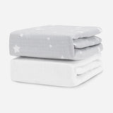 Breathable Organic Mini Crib Sheets (2 Pack, Fits SlumberTot)