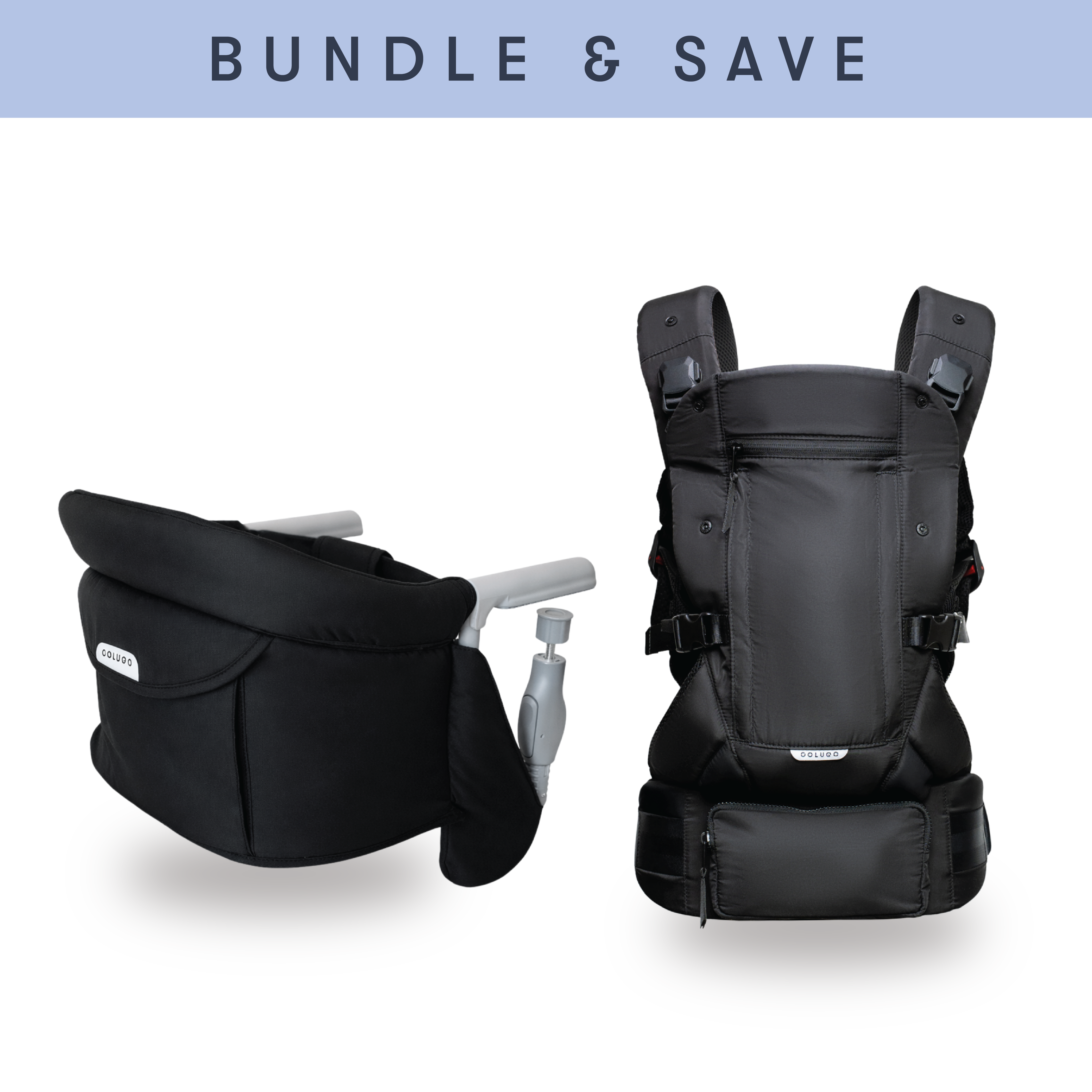 The Baby Carrier 2 + Clip On High Chair Bundle