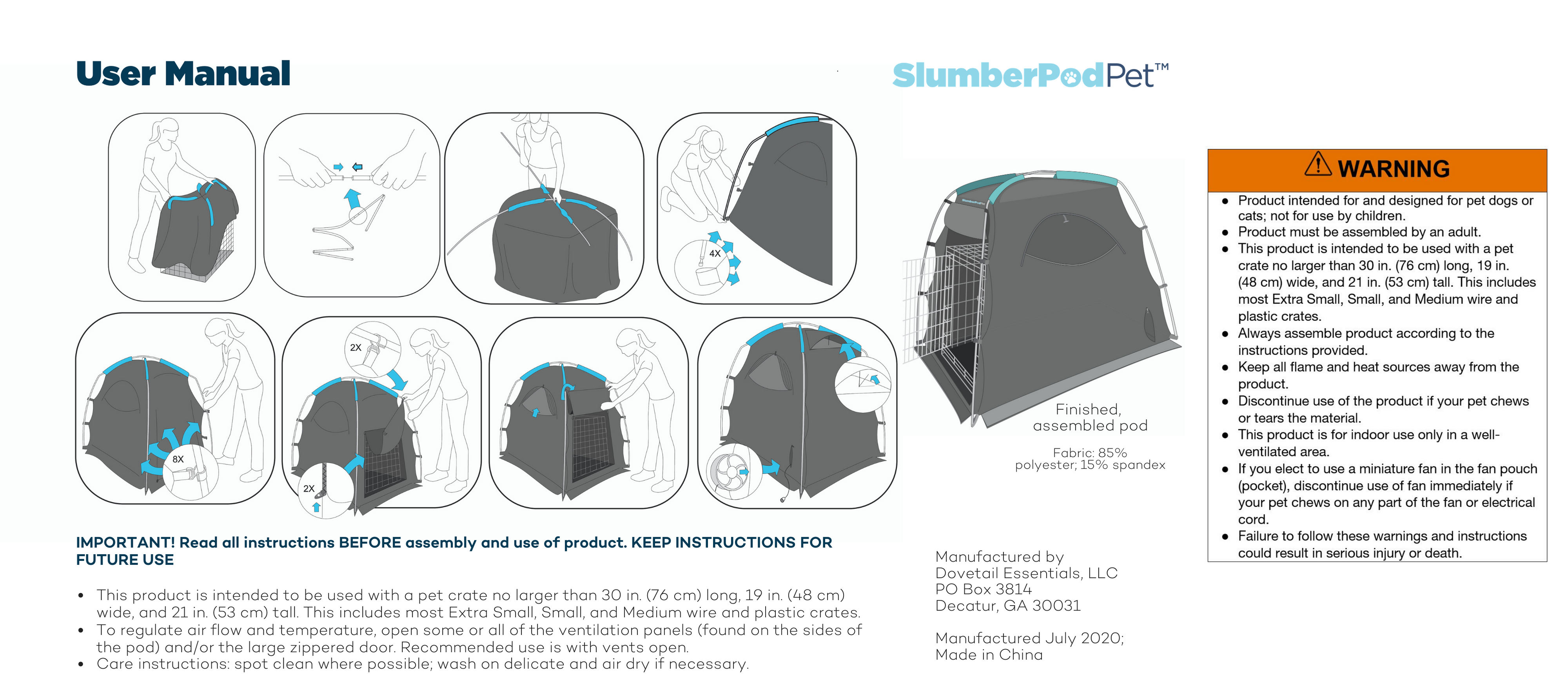 SlumberPod Fan Pouch Conversion Kit
